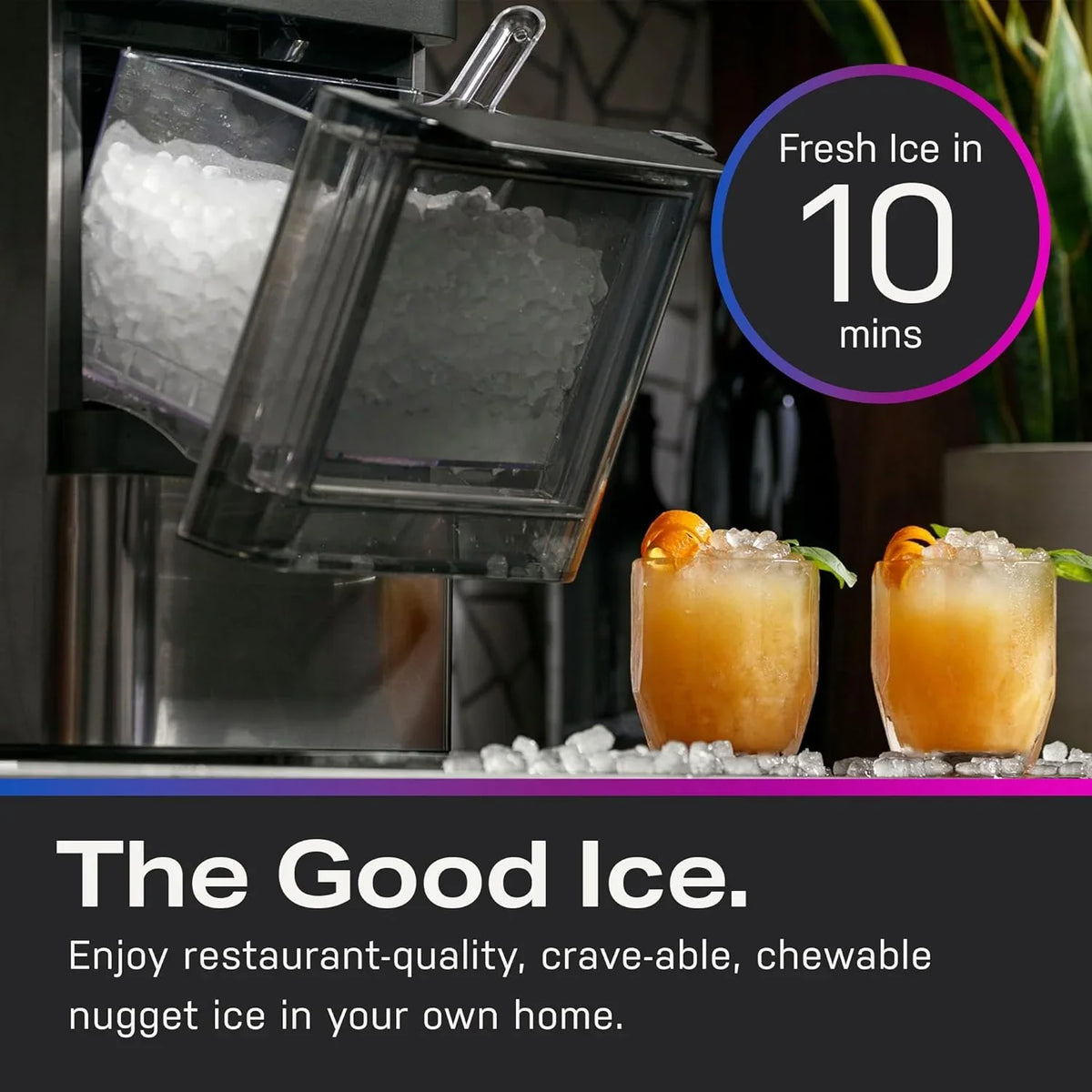 Countertop Nugget Ice Maker with Side Tank / Ice Machine with WiFi Connectivity / Smart Home Kitchen Essentials / Stainless Steel - image 37