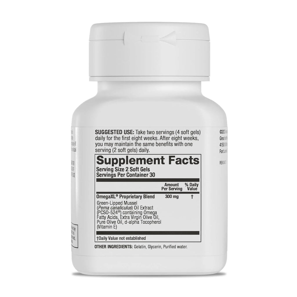 Omegaxl, Supplement Green - Lipped Mussel Oil - 60 Softgels - image 4