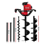 Giantz Post Hole Digger 92CC Petrol Motor Drill Extension Auger Bits Kits - image 2