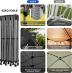 COBIZI 10x20 Heavy Duty Pop up Canopy Tent with 6 sidewalls Easy Up Commercial Outdoor Canopy Wedding Party Tents for Parties All Season Wind & Waterproof Gazebo with Roller Bag,Black(Frame Thickened) - image 115
