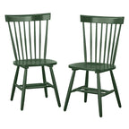 Set of 2 Spindle Back Dining Chairs Solid Rubberwood Farmhouse Style - image 24