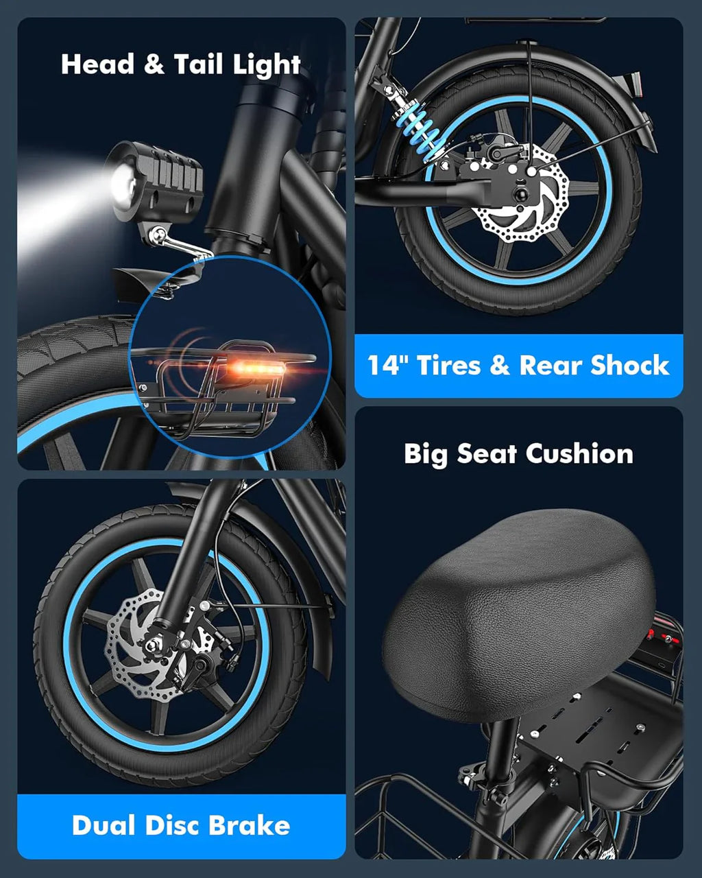Adults Electric Scooter with Large Middle Basket - image 5