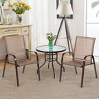 Costway Set of 4 Patio Chairs with Armrests for Garden and Deck - View Details - image 11