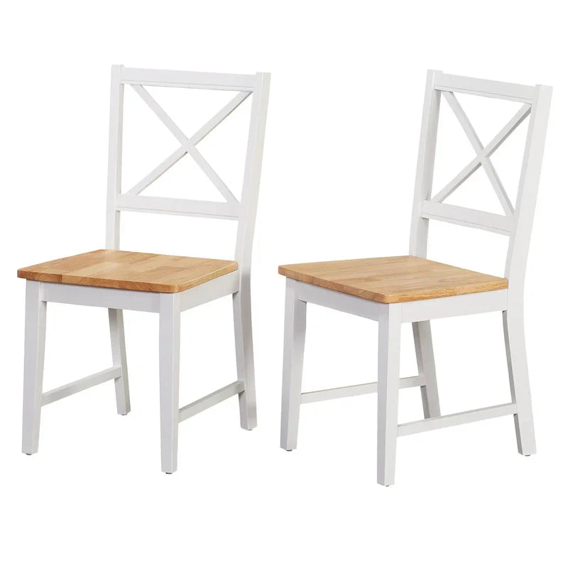 Set of 2 Solid Wood Crossback Dining Chairs by Simple Living - image 11