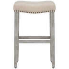 Set of 2 Jameson Gray Upholstered Polyester 29-Inch Bar Stools - image 11
