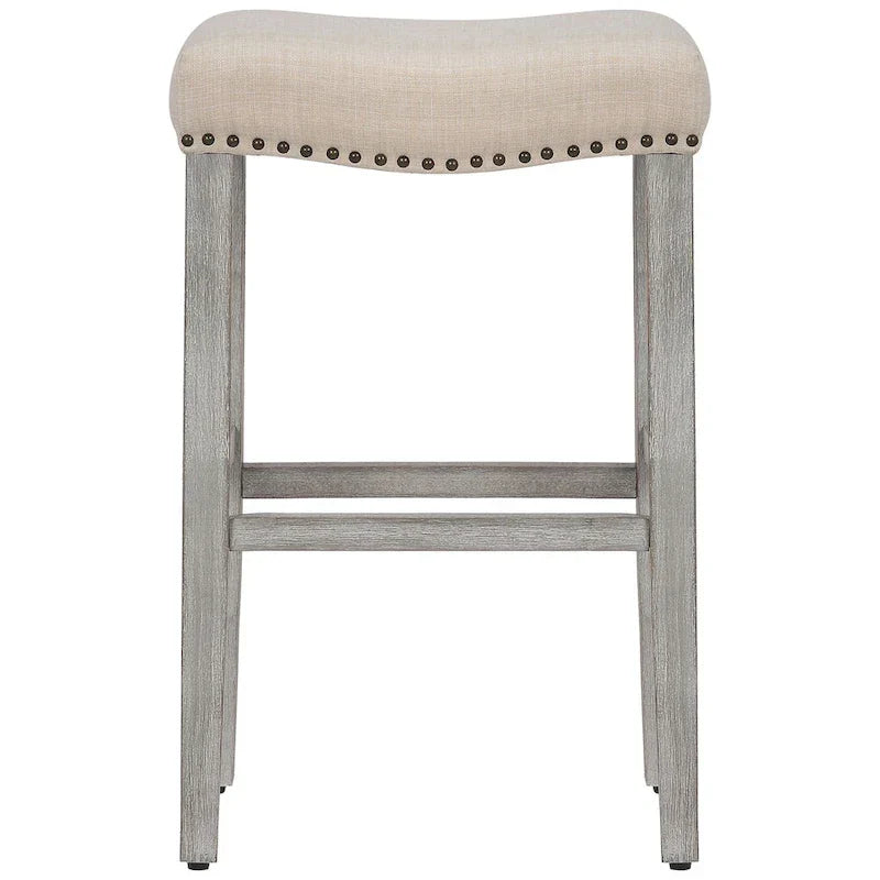 Set of 2 Jameson Gray Upholstered Polyester 29-Inch Bar Stools - image 11