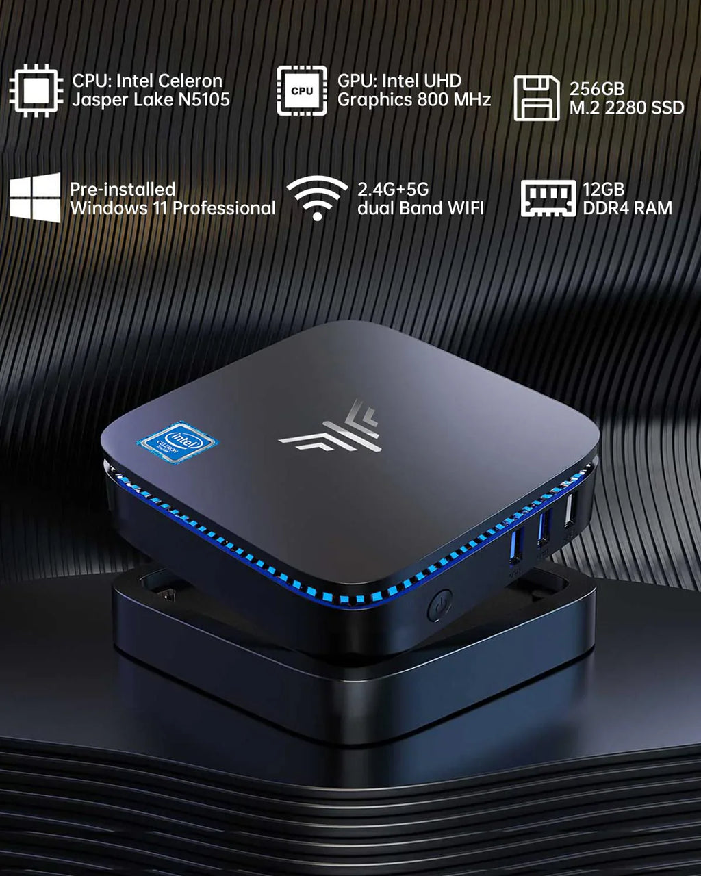 Kamrui Mini PC AK1 Pro 12GB RAM 256GB SSD - image 10