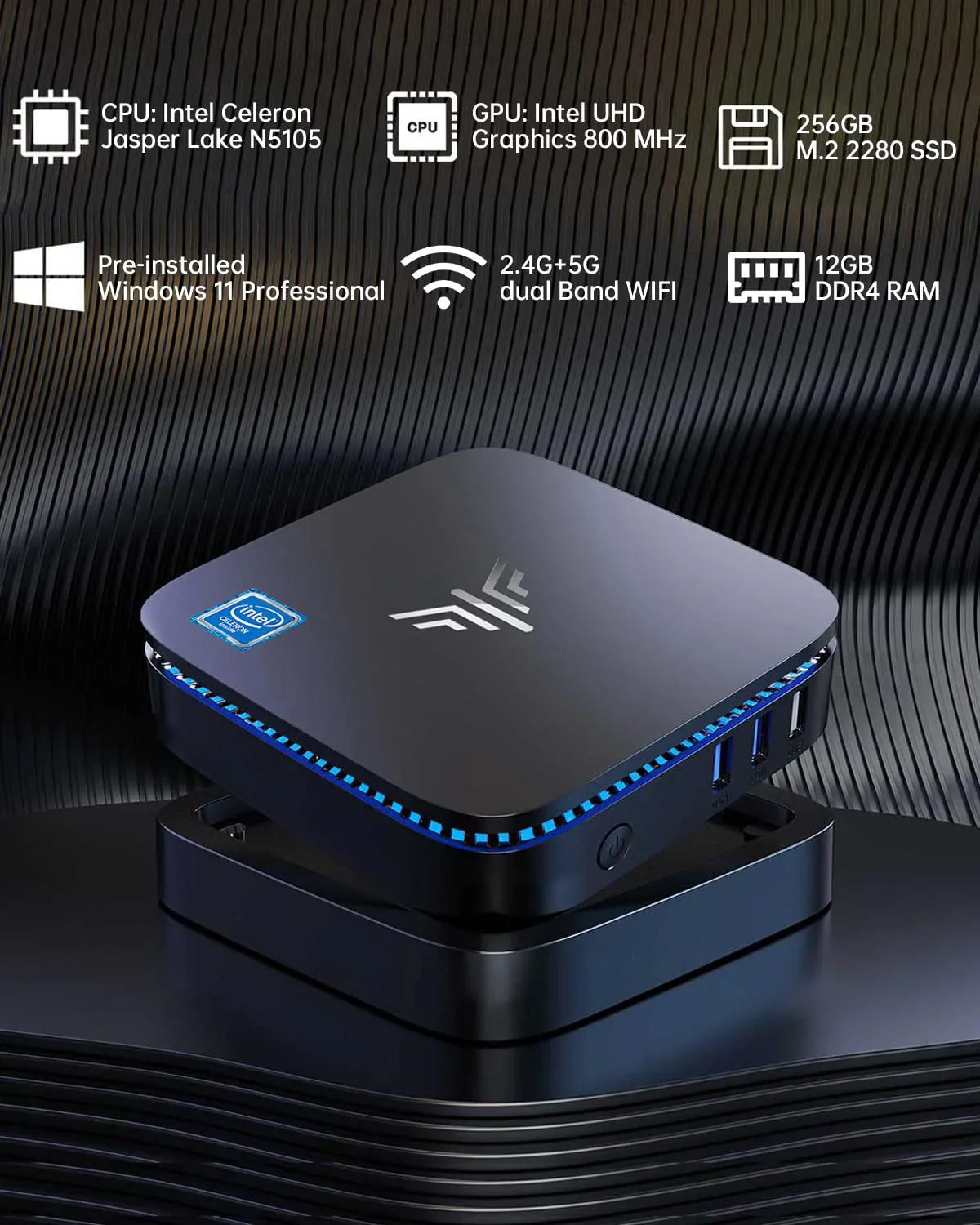 Kamrui Mini PC AK1 Pro 12GB RAM 256GB SSD - image 10