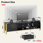 Contemporary 80-Inch TV Stand for 75/80/85 Inch TVs with 2 Drawers - image 15