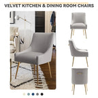 SEYNAR Set of 6 Modern Glam Boucle Velvet Dining or Vanity Chairs with Rear Handle - image 35
