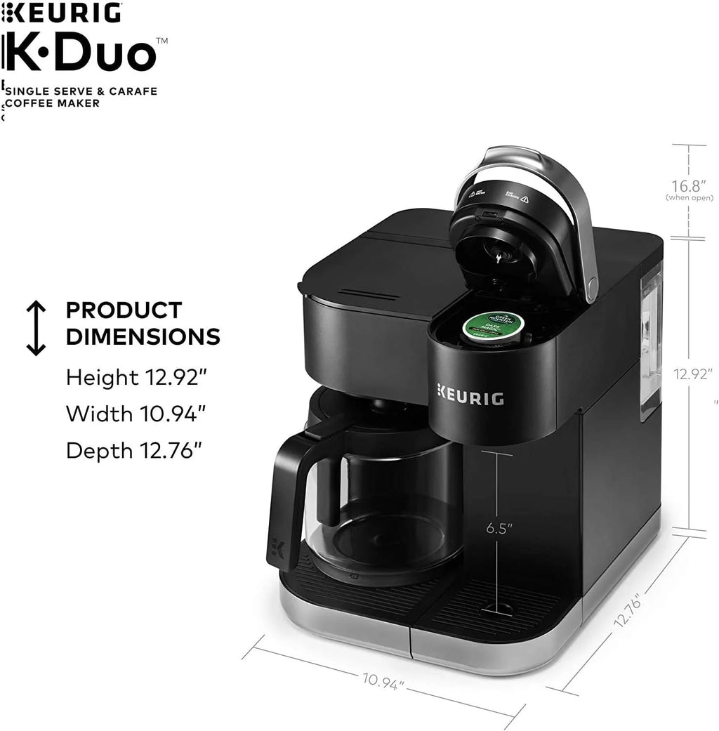 Duo Single Serve K-Cup Pod & Carafe Coffee Maker, Black - image 4