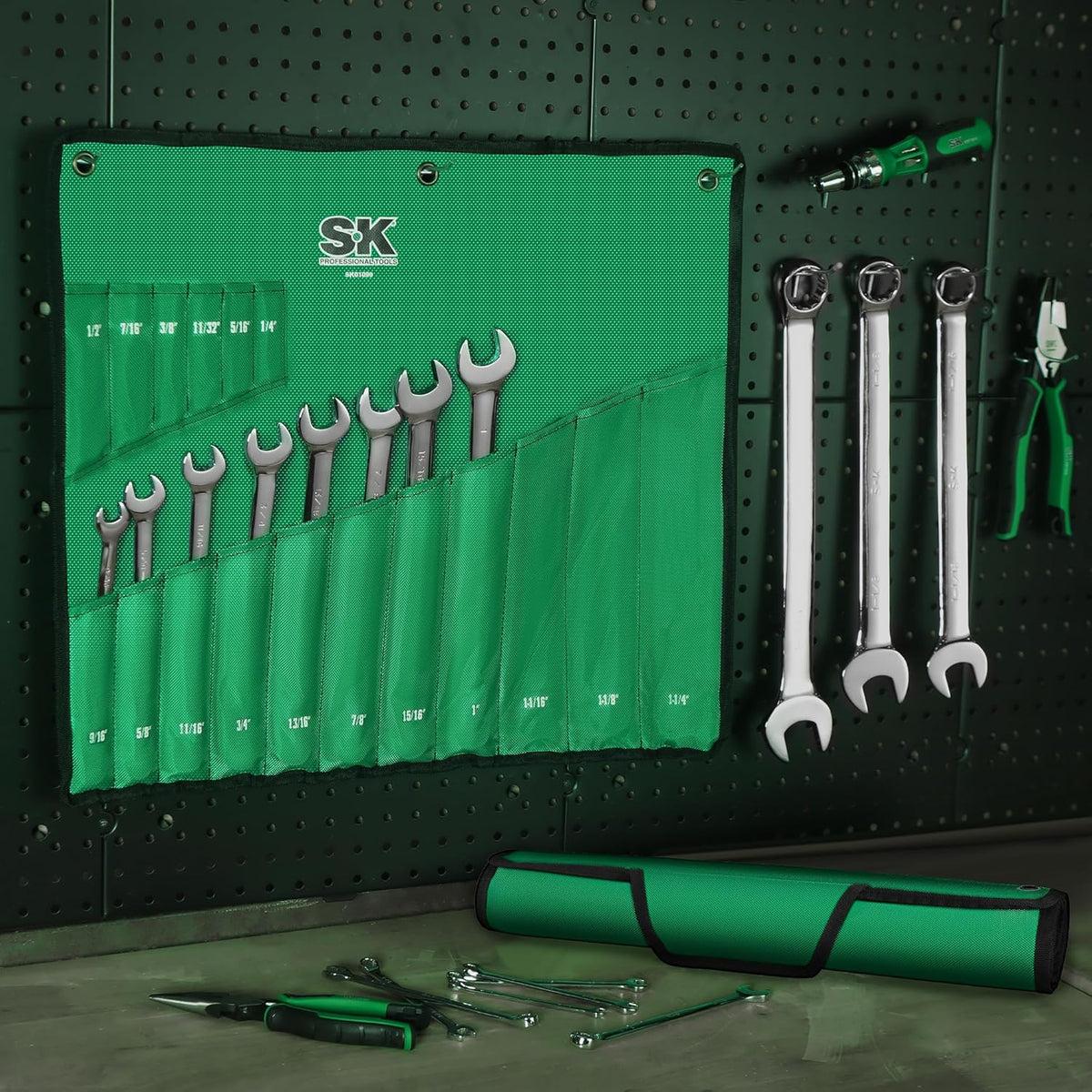 SK 42-Piece Wrench Set, SAE & Metric, SuperKrome Finish - image 6