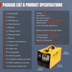 Vehicle Panel Spot Puller Dent Spotter 110V, 3500A Spot Dent Puller Welder, 3KW Car Body Stud Welding Machine Multispot Bonnet Door Repair Tool Kit - image 14
