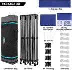 COBIZI 10x20 Heavy Duty Pop up Canopy Tent with 6 sidewalls Easy Up Commercial Outdoor Canopy Wedding Party Tents for Parties All Season Wind & Waterproof Gazebo with Roller Bag,Black(Frame Thickened) - image 74