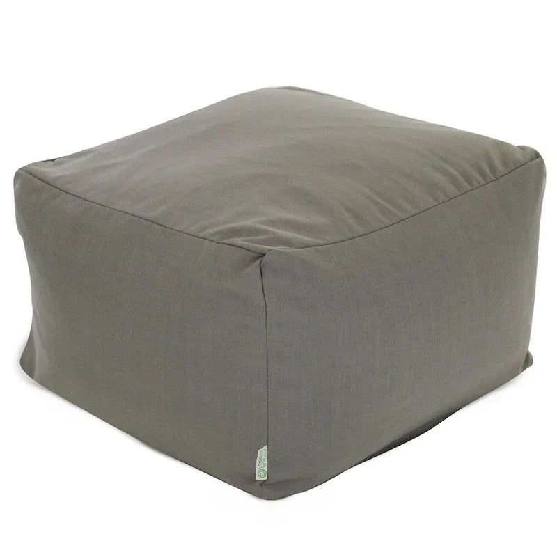 Majestic Home Goods Indoor Wales Poly/Linen Ottoman Pouf - 27" L x 27" W x 17" H - image 12