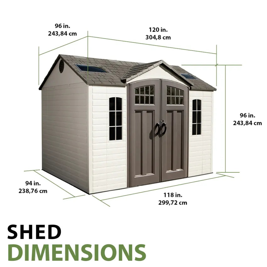 Lifetime 10 Ft. x 8 Ft. Outdoor Storage Shed - image 7