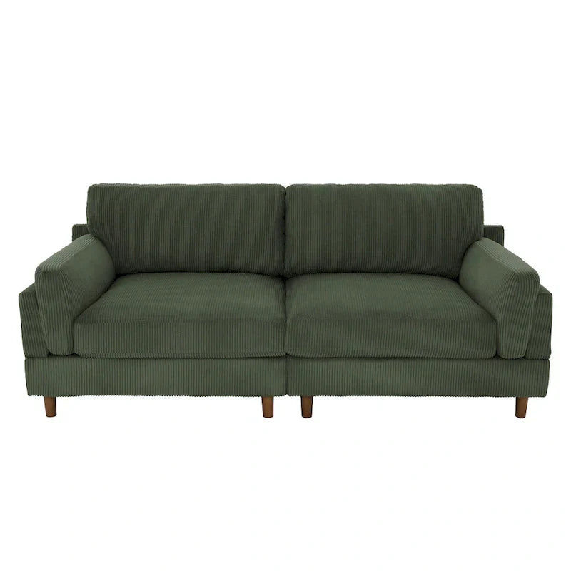 90-Inch Oversized Corduroy Sofa for Living Room with Reversible Cushions - image 41