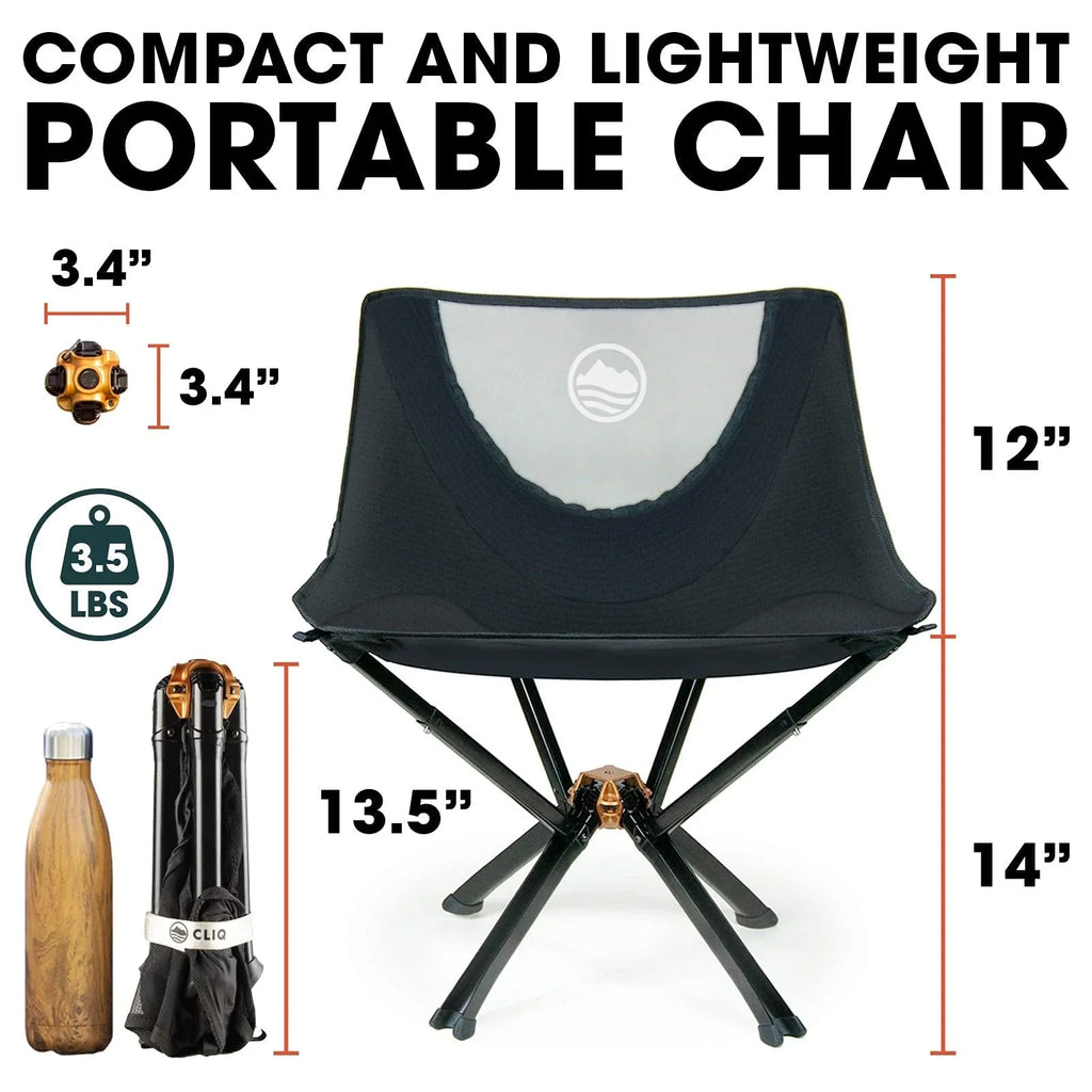 CLIQ Portable Folding Chair for Camping Supports 300 Lbs - image 9