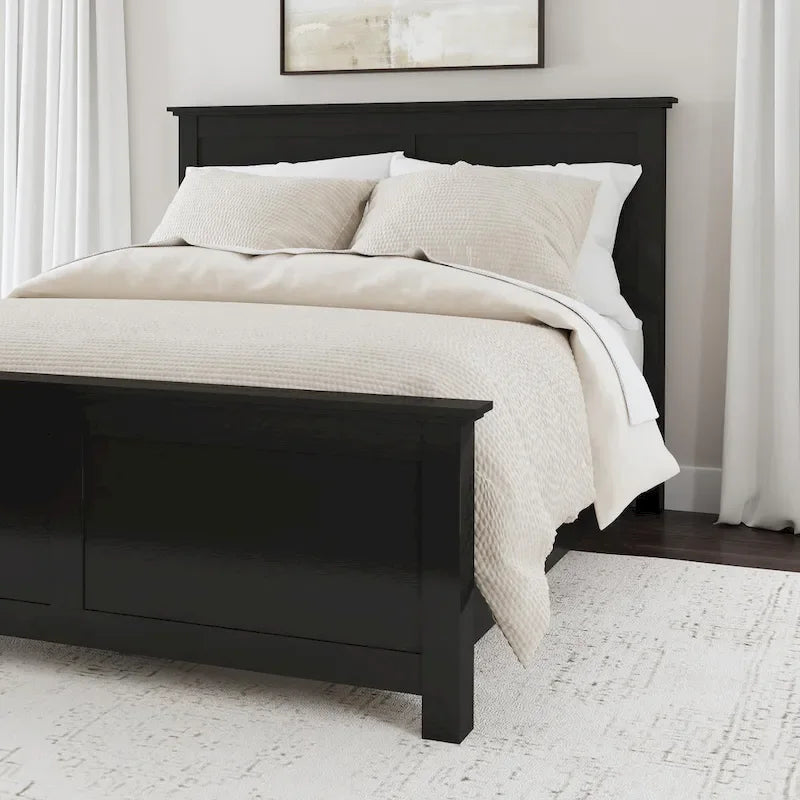 Homestyles Oak Park Black Wood Queen Bed and Nightstand Set - 2 Pieces - image 4