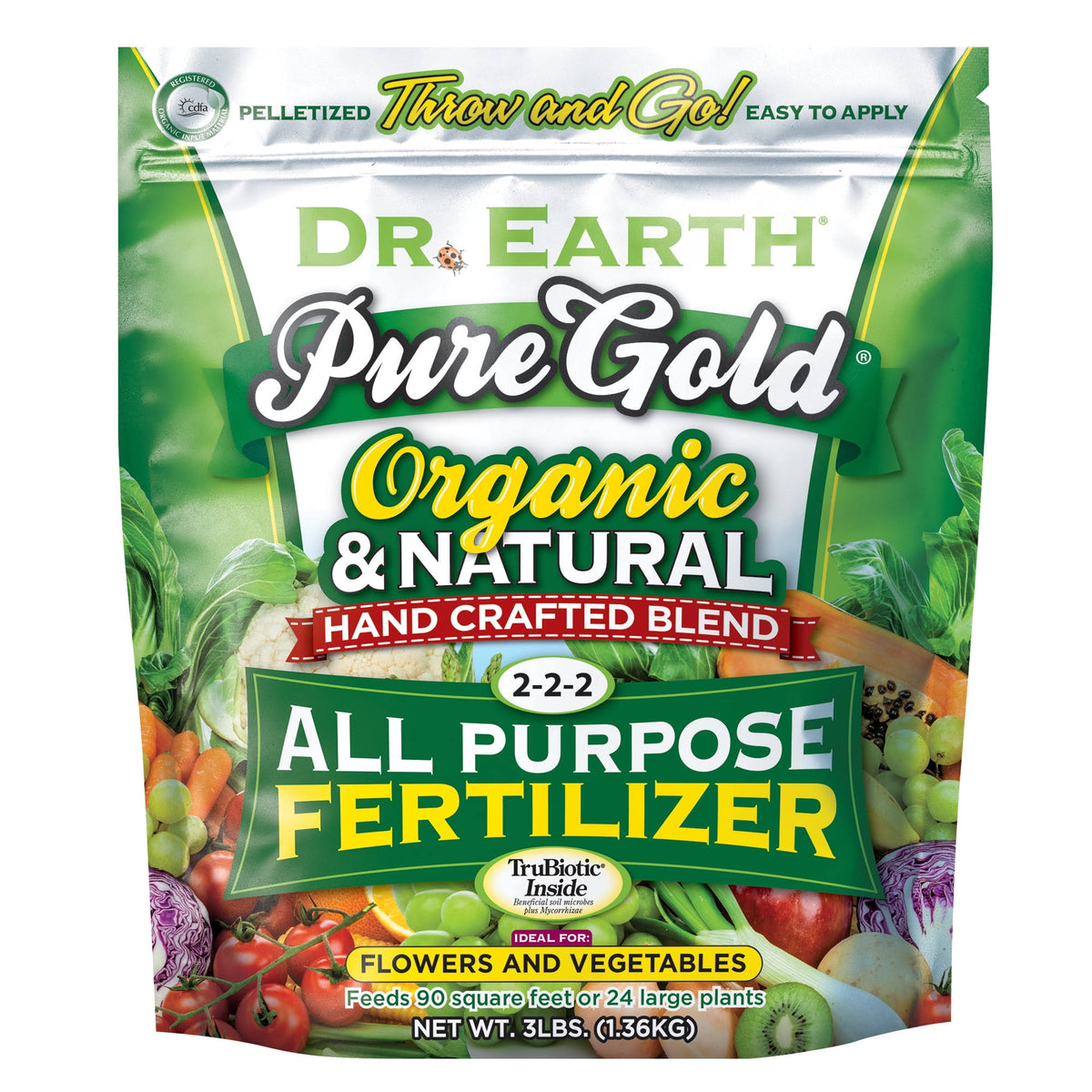 Dr. Earth Fertilizer, Pure Gold, All Purpose - 3 lbs (1.36 kg) - image 1