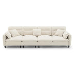 110-Inch L-Shaped 5-Seater Sectional Sofa with Removable Ottoman, Cloud Chenille Fabric, and 5 Cushions - image 14