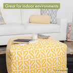 Majestic Home Goods Indoor Wales Poly/Linen Ottoman Pouf - 27" L x 27" W x 17" H - image 9