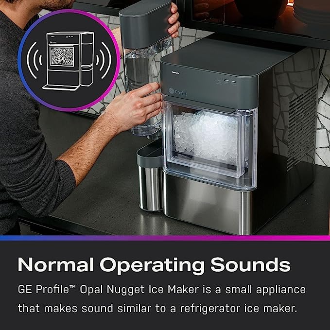 Countertop Nugget Ice Maker with Side Tank / Ice Machine with WiFi Connectivity / Smart Home Kitchen Essentials / Stainless Steel - image 21
