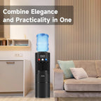 ICEPURE Water Dispenser with Ice Maker, 3-in-1 Hot and Cold Water Cooler with Built-in Bullet Ice Maker Machine, 26.5lbs/24H, Top Loading for 3-5 Gallon Bottle, Child Safety Lock, Black - image 9