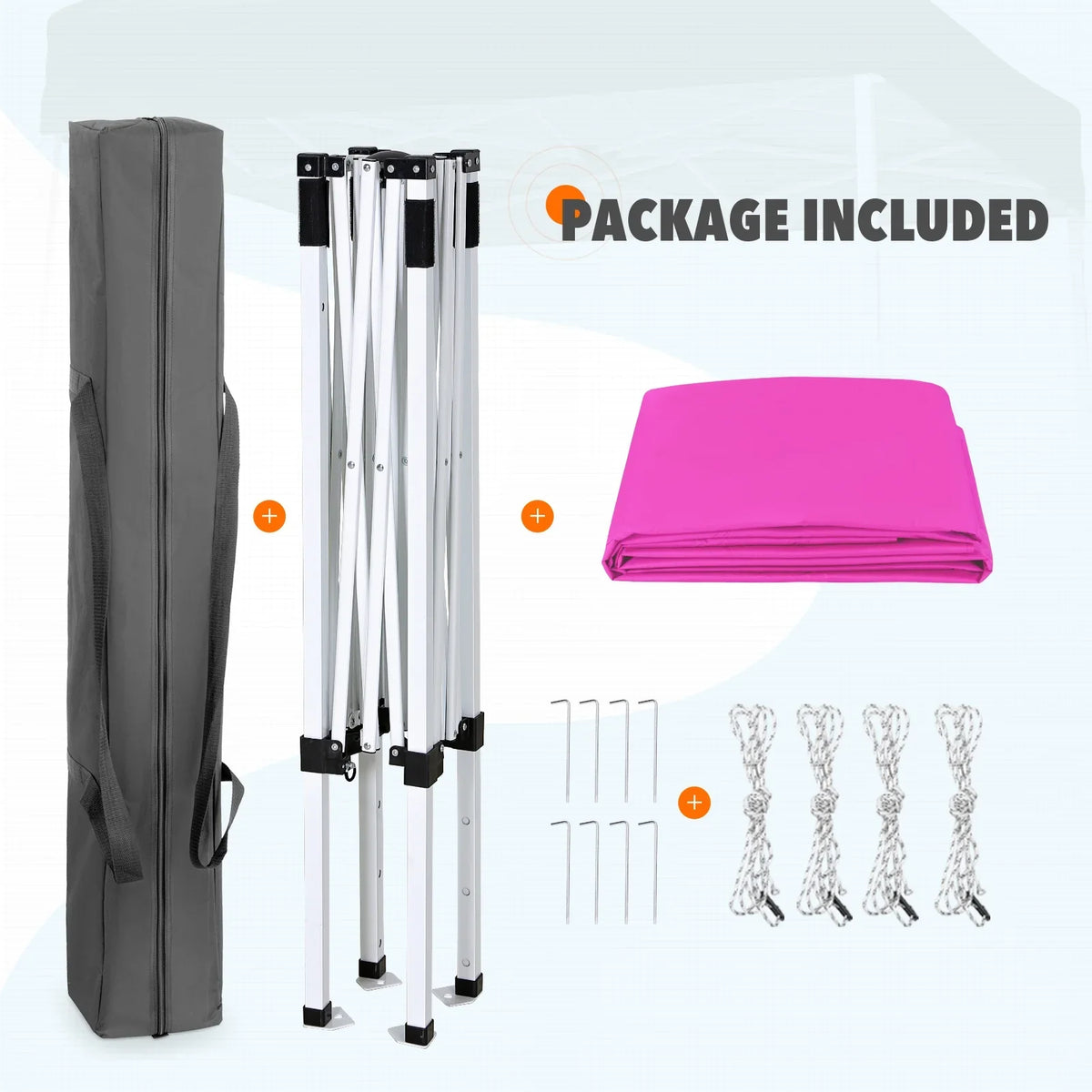 EAGLE PEAK 5x5 Pop up Canopy Tent Instant Outdoor Canopy Easy Set - up Straight Leg Folding Shelter（blue） - image 76