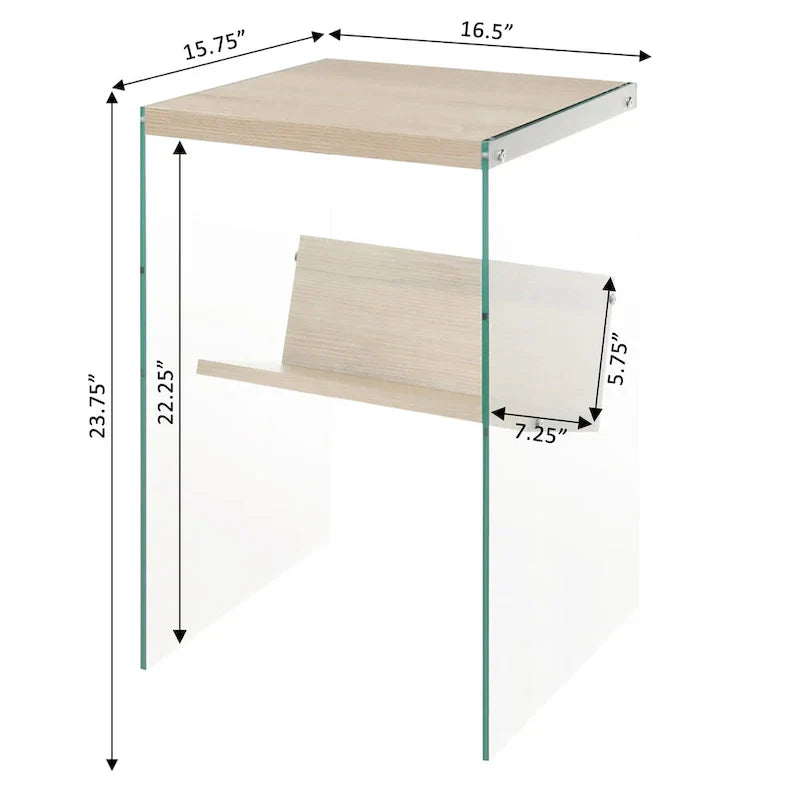 SoHo Glass End Table with Shelf by Convenience Concepts - image 4