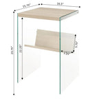 SoHo Glass End Table with Shelf by Convenience Concepts - image 4