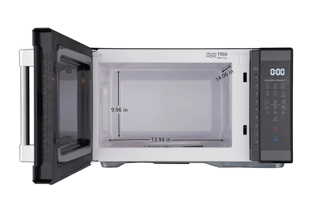 Hamilton Beach 1.1 Cu. Ft. Countertop Microwave Oven, 1000 Watts, White Stainless Steel - image 24