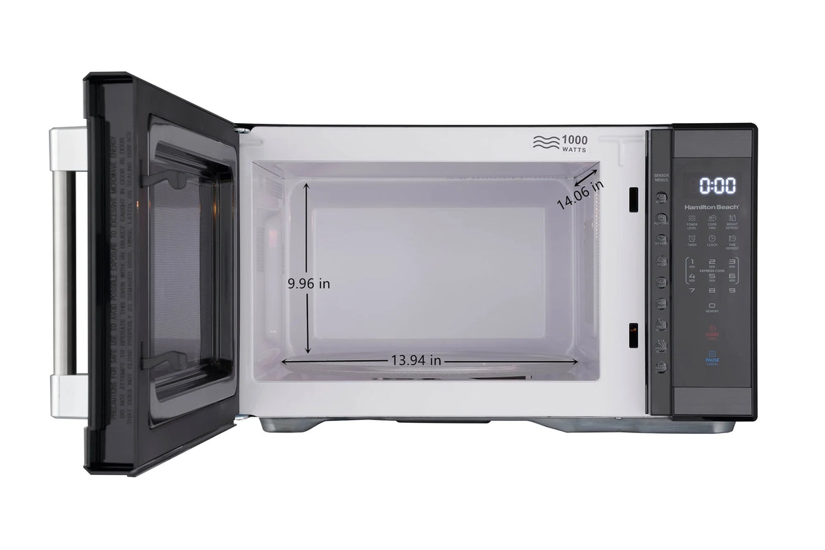 Hamilton Beach 1.1 Cu. Ft. Countertop Microwave Oven, 1000 Watts, White Stainless Steel - image 24