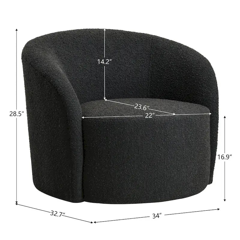 Set of 2 KINWELL 34-Inch Wide Upholstered Swivel Barrel Chairs - image 33