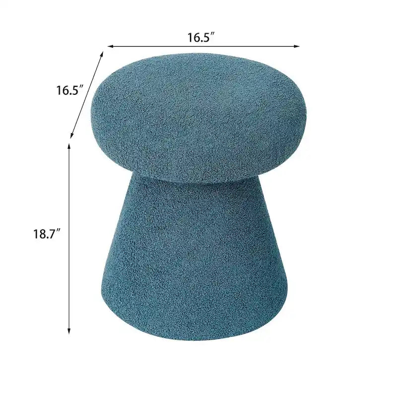 Adeco Large Soft Mushroom Ottoman - Versatile Foot Stool for Living Room and Bedroom - image 23