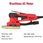 M optimized Electric Detail Sander with 12 Sanding Paper, 350W Brushless Motor Mouse Sander, Powerful & Low Vibration, 10000 RPM, for Wood Working - image 7