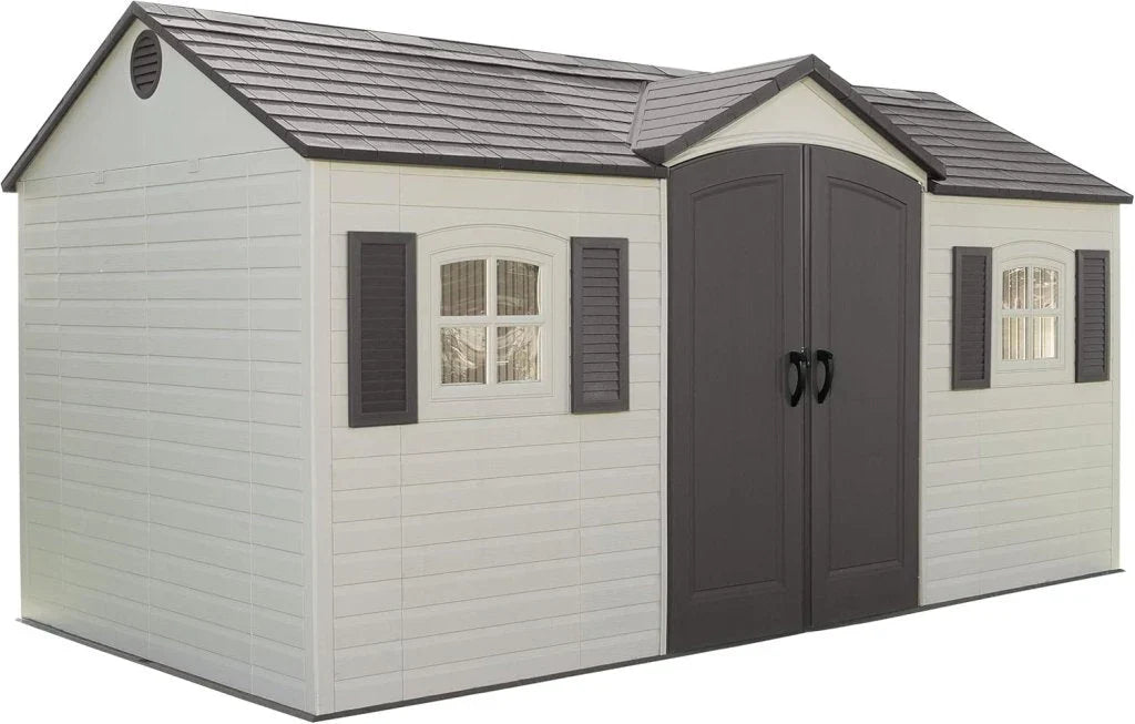 Lifetime 6446 Outdoor Storage Shed, 8 x 15 Foot, Desert Sand - image 1