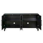 Large Floral Carved Storage Cabinet - Sideboard Buffet - image 30