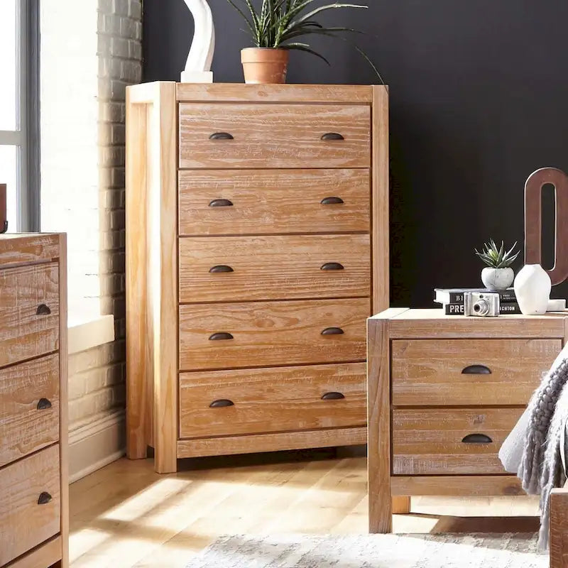 Montauk Solid Wood Chest with 5 Drawers by Grain Wood Furniture - image 23