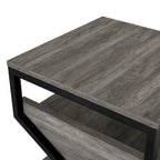 Denhour DH BASIC 17-Inch Metal Industrial End Table with 1 Open Shelf - image 10