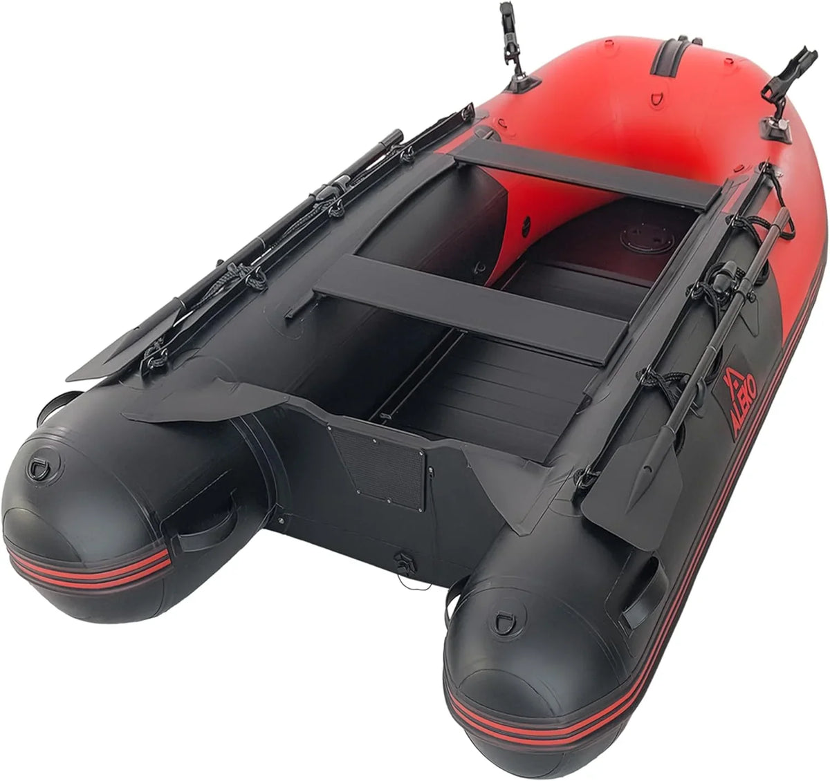 Inflatable Boat / Yacht Dinghy Tender Raft / Multi Person Fishing Boat / Aluminum Floor Oars / Fishing Rod Holders / Heavy-Duty PVC / 2024 Model / - image 17