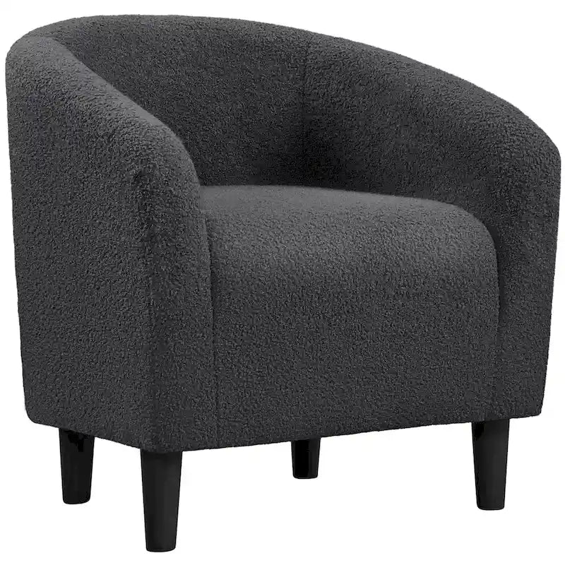 Yaheetech Club Chair Accent Barrel Chair Upholstered Arm Chair - image 9
