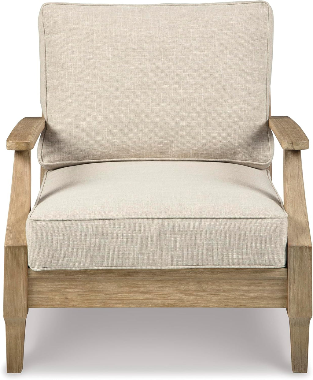 Signature Design by Ashley Clare View Coastal Outdoor Patio Eucalyptus Sofa with Cushions, Beige - image 18
