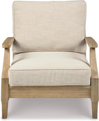 Signature Design by Ashley Clare View Coastal Outdoor Patio Eucalyptus Sofa with Cushions, Beige - image 18