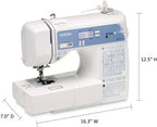 Brother Sewing and Quilting Machine, Computerized, 165 Built-in Stitches, LCD Display, Wide Table, 8 Included Presser Feet, White, 20x12x17 - image 10