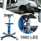 1660 Pounds Hydraulic Car Transmission Jack Vertical Lift with 360° Swivel Wheel Pedal ,Blue,33"-70"(0.75Ton) - image 2