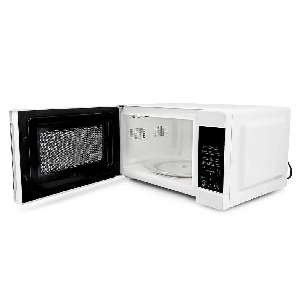 Galanz 1.1 cu ft 1000W Countertop Microwave Oven in White with One Touch Express Cooking - image 2