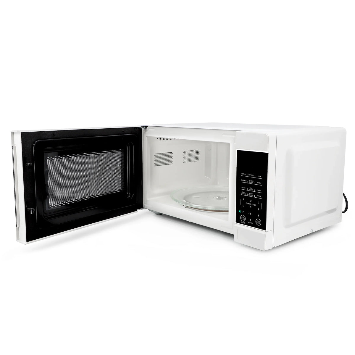 Galanz 1.1 cu ft 1000W Countertop Microwave Oven in White with One Touch Express Cooking - image 2