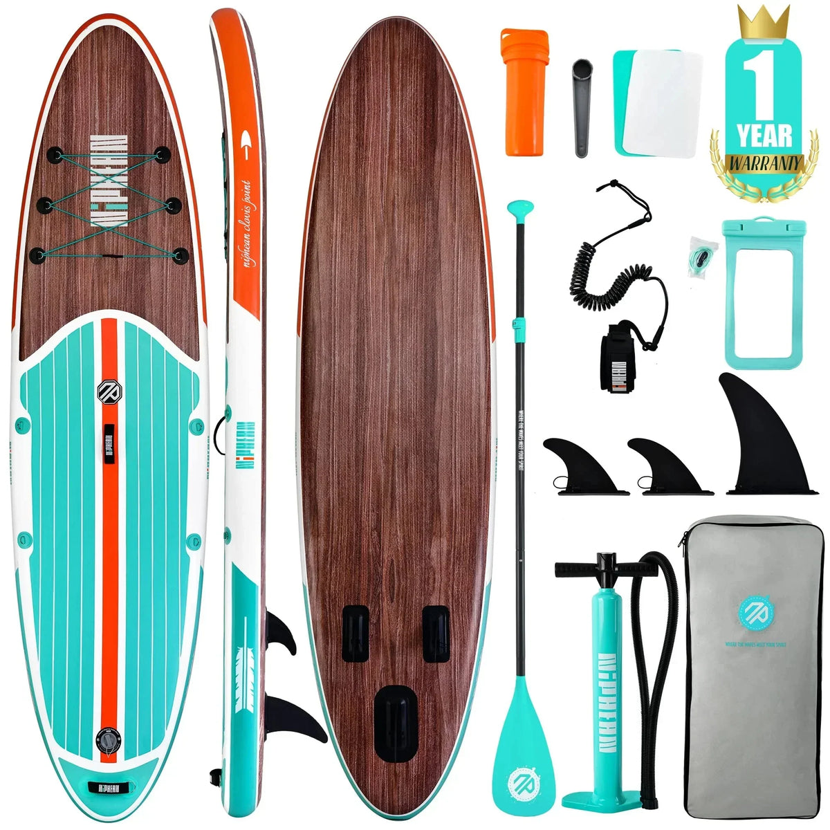Niphean Inflatable Stand Up Paddle Board with SUP Accessories - image 14