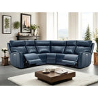 104" 3-Color Genuine Leather Power Reclining Sectional Sofa with Zero Gravity Feature, USB & USB-C Ports, and 2 Stationary Armless Chairs - image 7